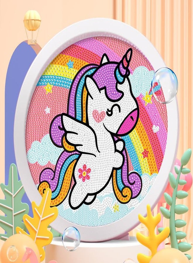 KTrading 5D Diamond Painting Kit for Kids with Wooden Frame | Cute Animal Art & Craft Activity for Children Age 6-12 Years | 6.7 Inch Diamond Painting Frame | Multicolor (Pack of 1) - Image 5